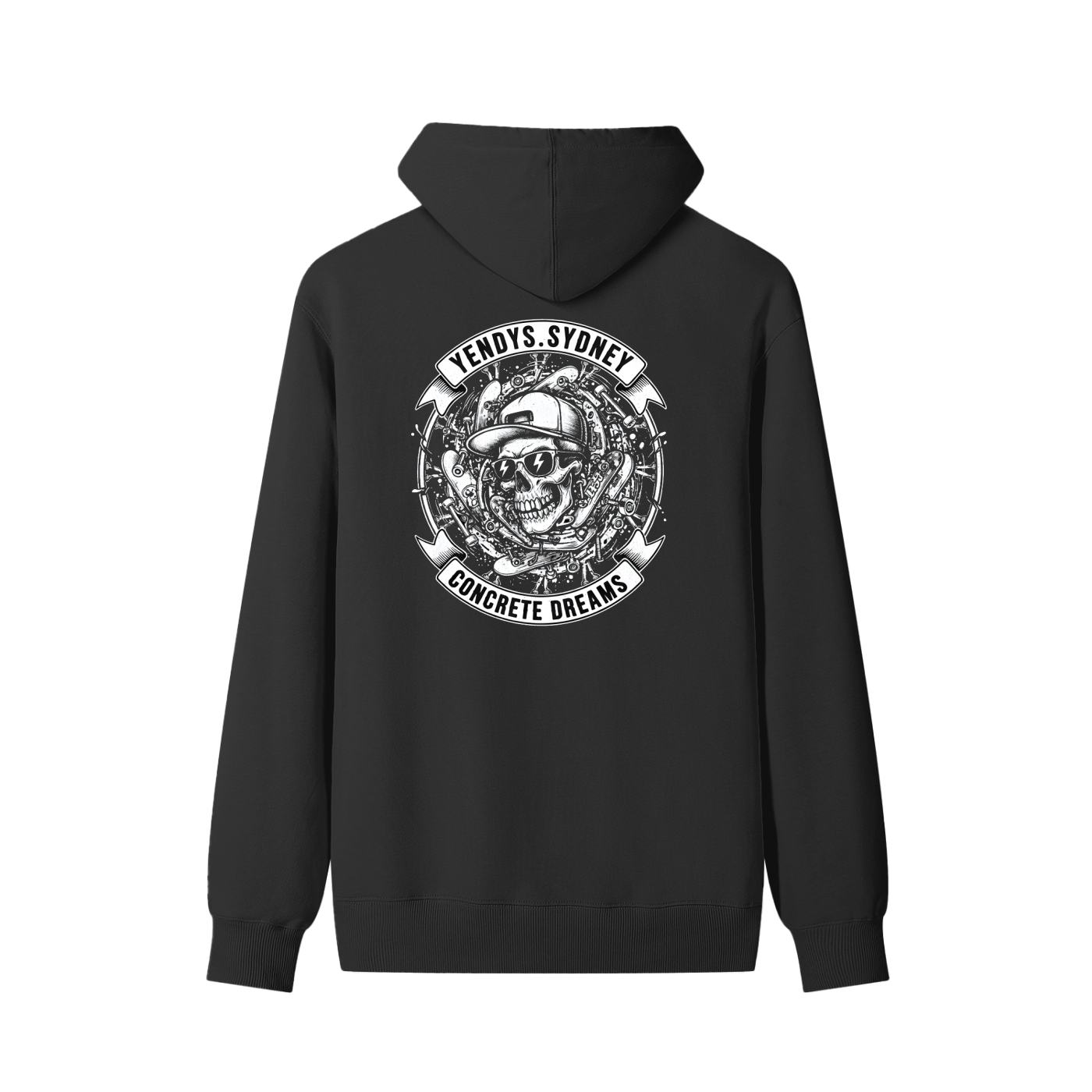 Mens Skull Skate Core Hoodie