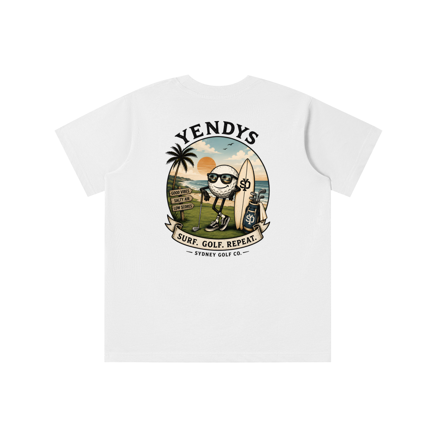 Kids SYD Logo Surf, Golf, Repeat Tee