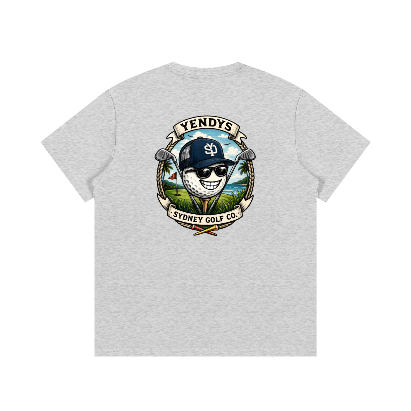 Mens yendys Text Golf Club Tee