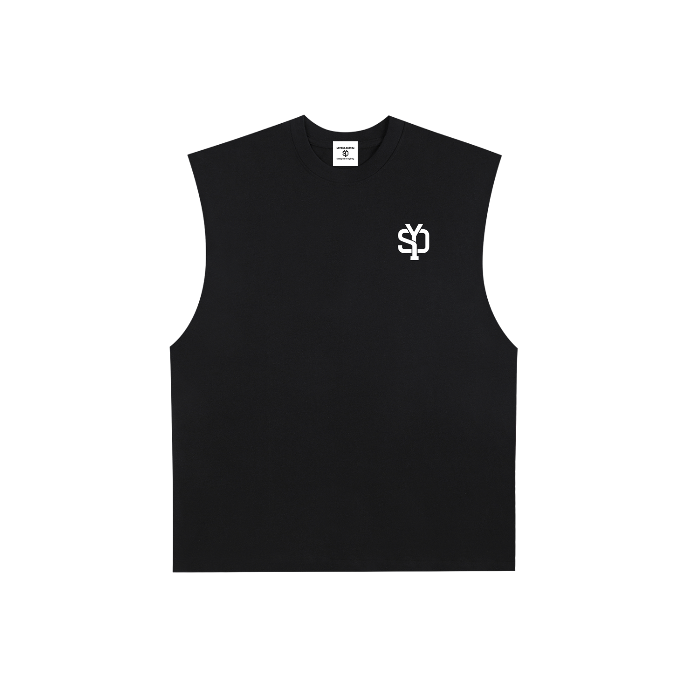 Mens Beach Raw Edge Singlet