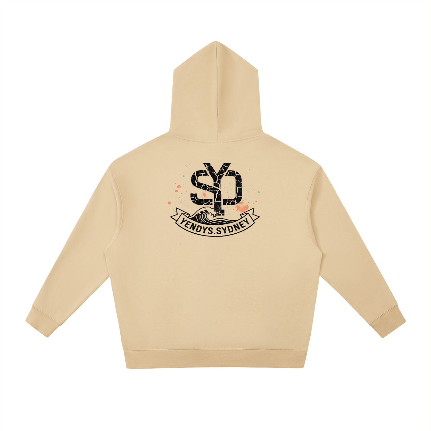 Beach Design Yendys Text Hoodie