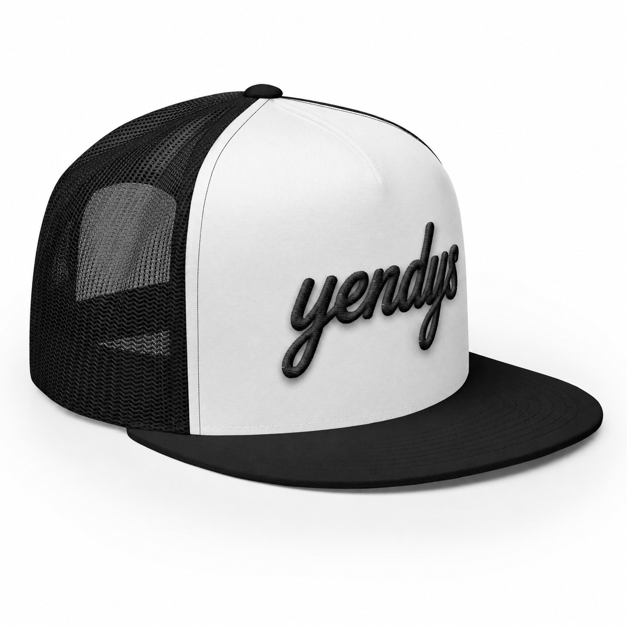 yendys 3D Embroidered Script Trucker Hat