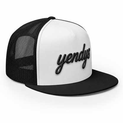 yendys 3D Embroidered Script Trucker Hat