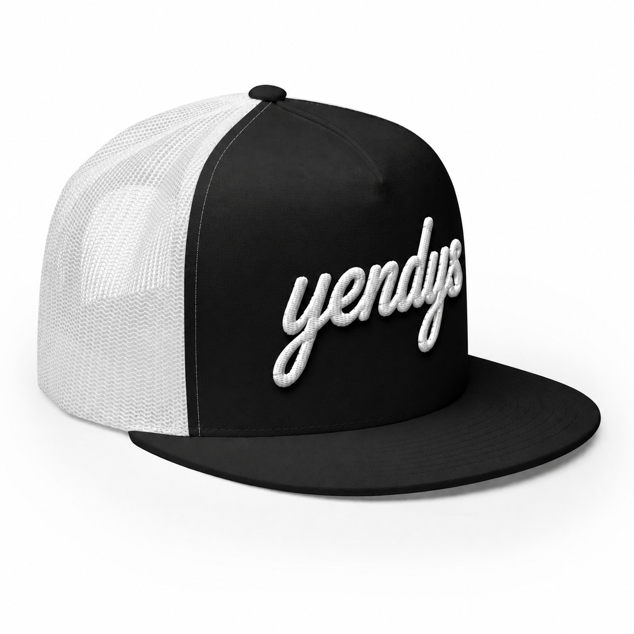 yendys 3D Embroidered Script Trucker Hat
