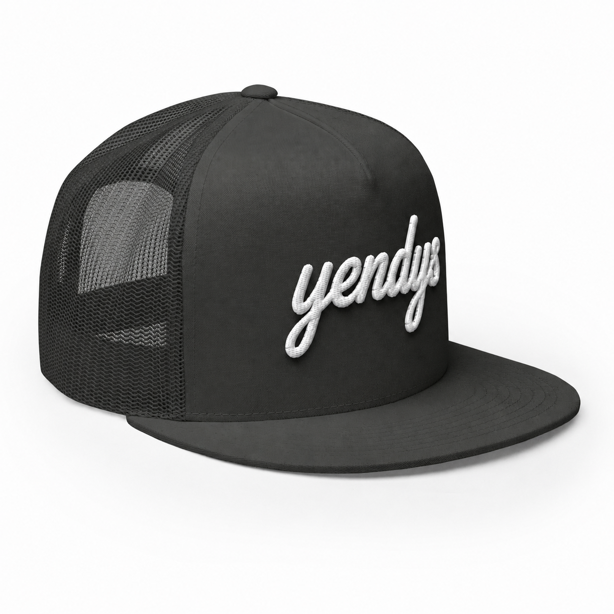yendys 3D Embroidered Script Trucker Hat