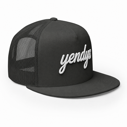 yendys 3D Embroidered Script Trucker Hat