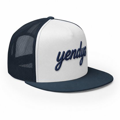 yendys 3D Embroidered Script Trucker Hat