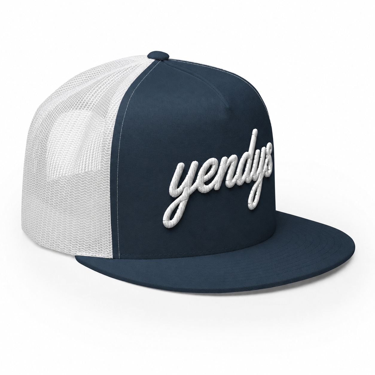 yendys 3D Embroidered Script Trucker Hat