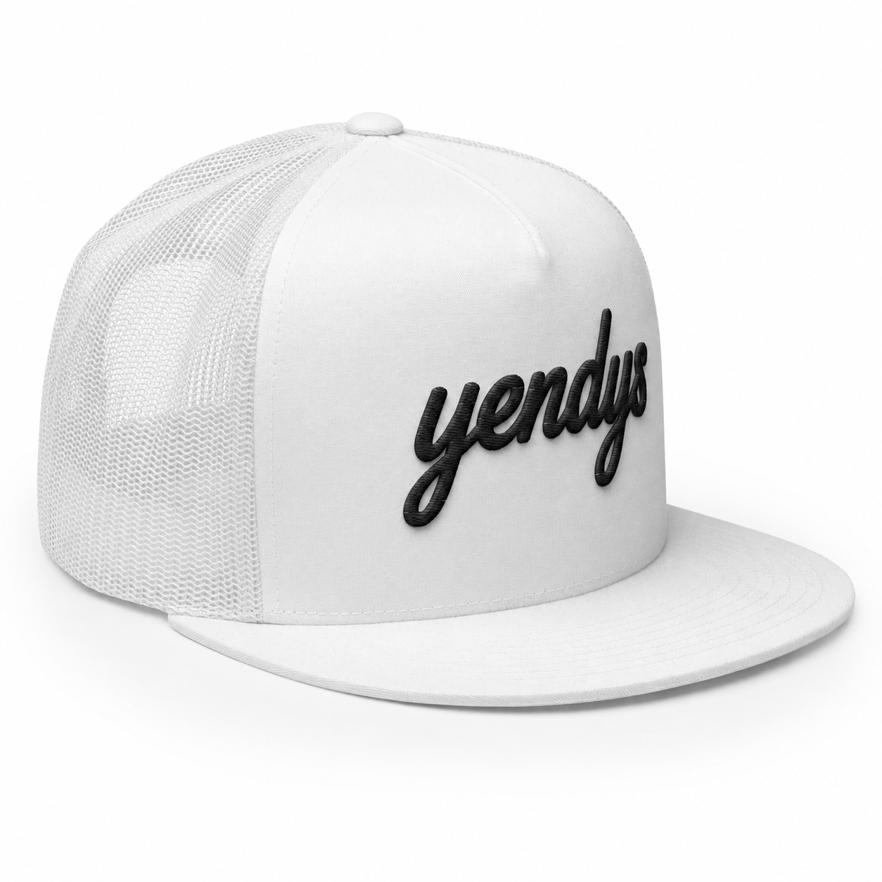 yendys 3D Embroidered Script Trucker Hat