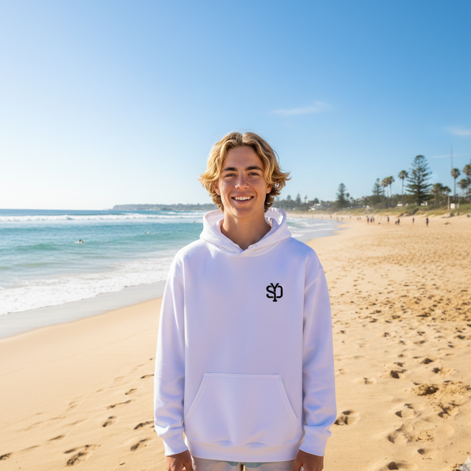 Boys Skull Double Logo Hoodie - yendys.sydney