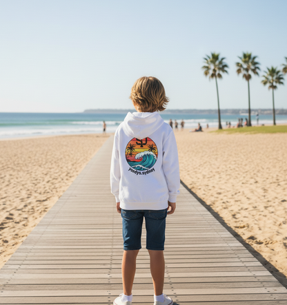 Boys Wave Back Logo Hoodie - yendys.sydney