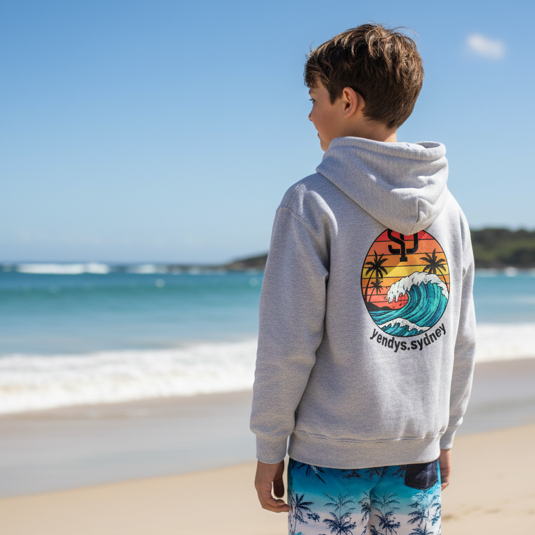 Boys Wave Back Logo Hoodie