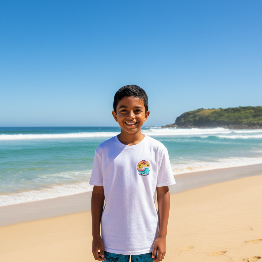 Boys Wave Front Logo Tee - yendys.sydney