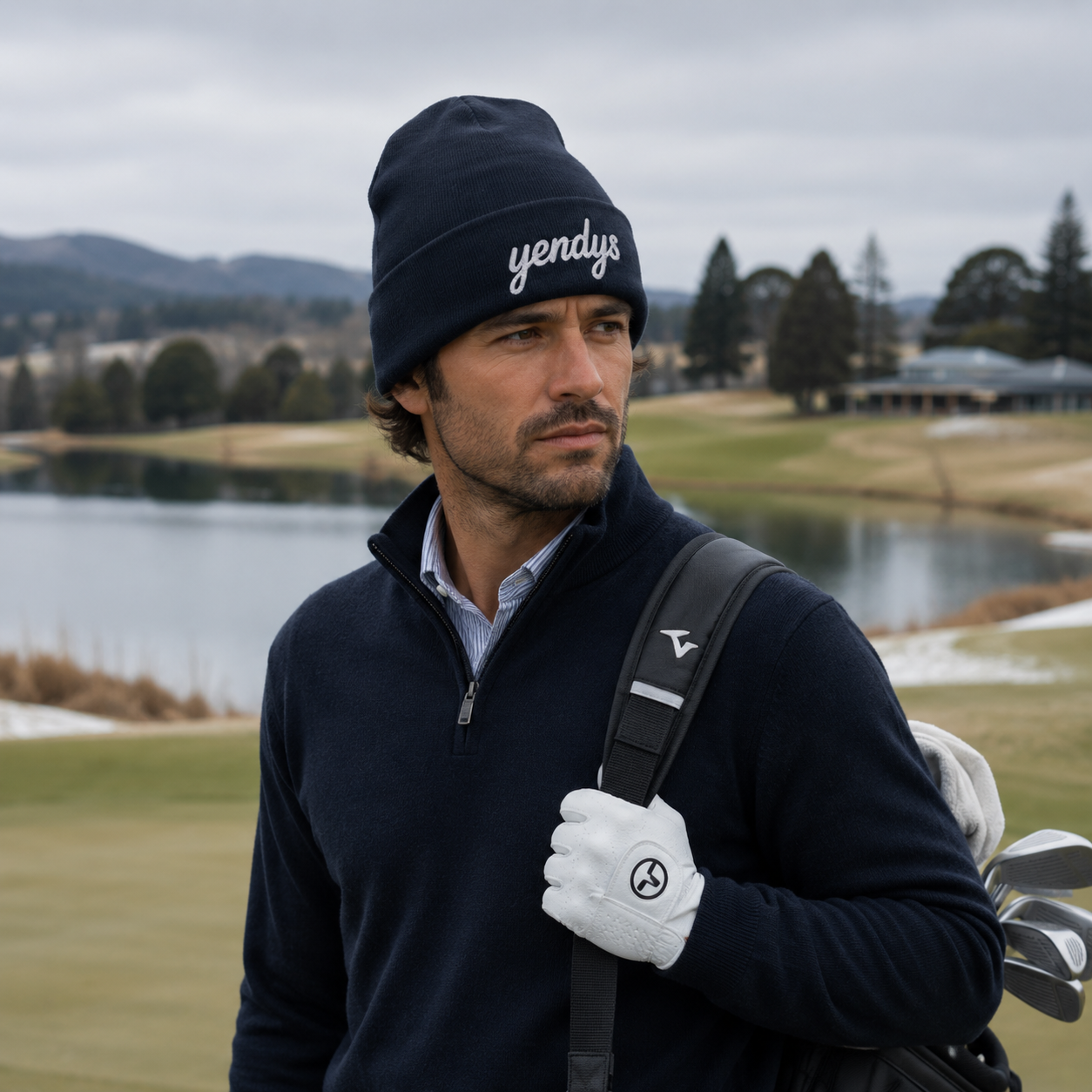 yendys embroidered Script Beanie