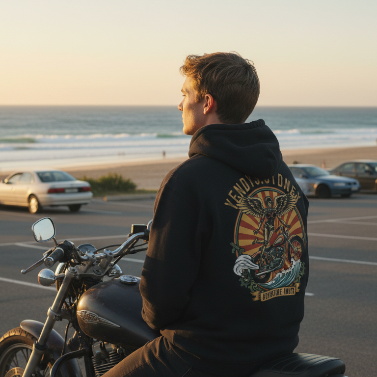 Mens Moto Stealth Core Hoodie