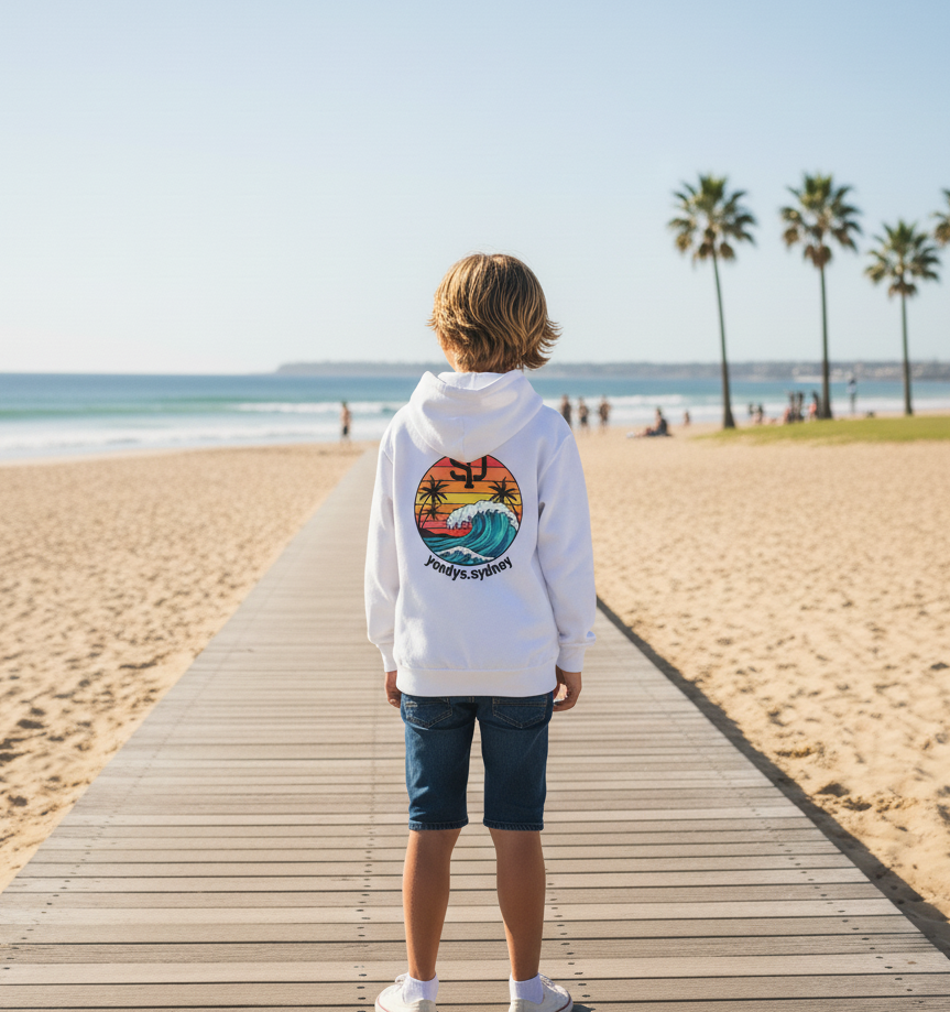 Boys Wave Back Logo Hoodie