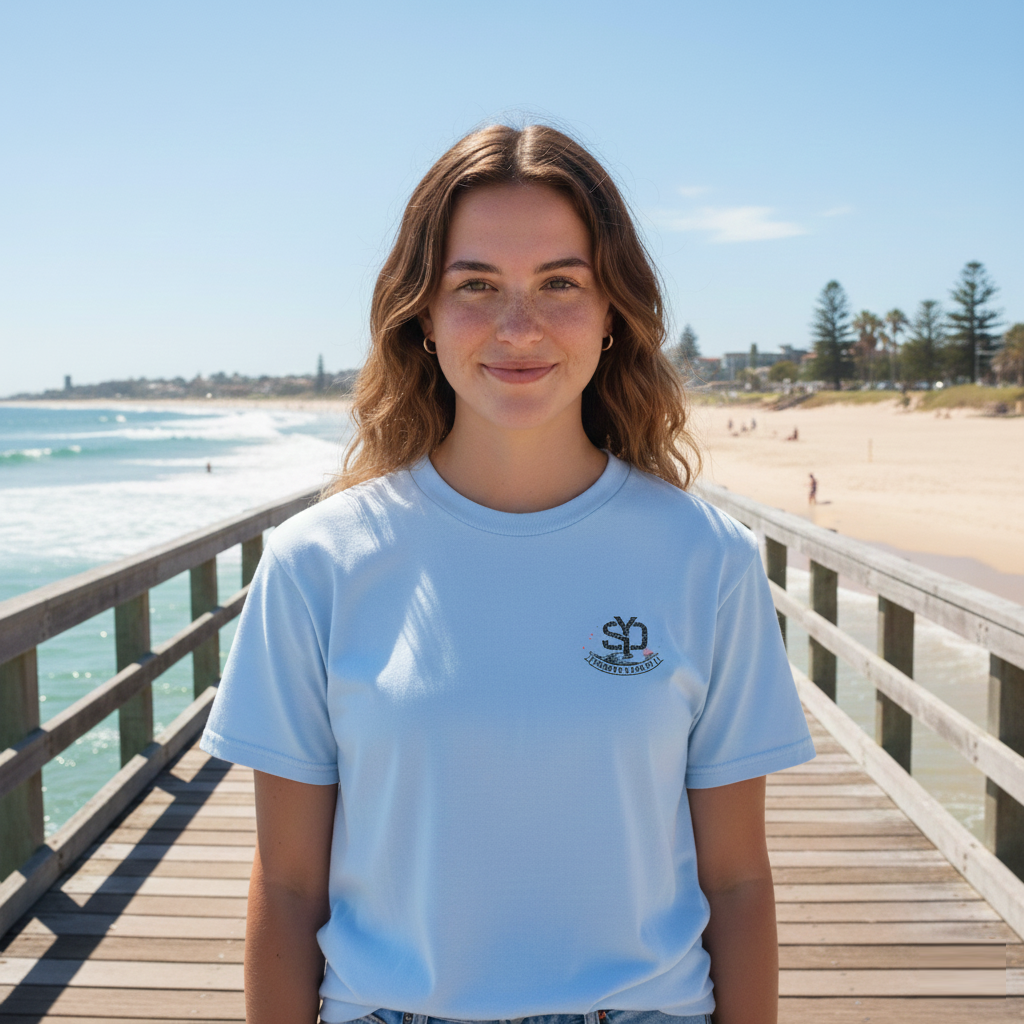 Girls Beach Front Logo Tee - yendys.sydney