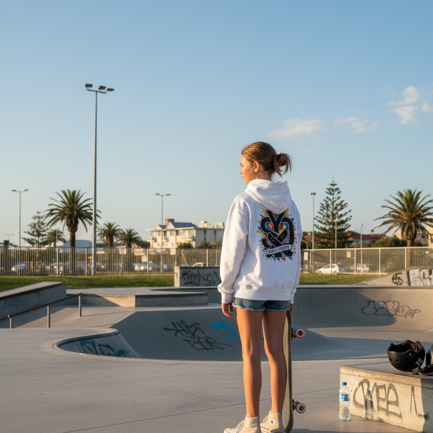 Girls Skate Double Logo Hoodie - yendys.sydney