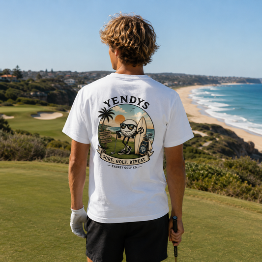 Kids SYD Logo Surf, Golf, Repeat Tee