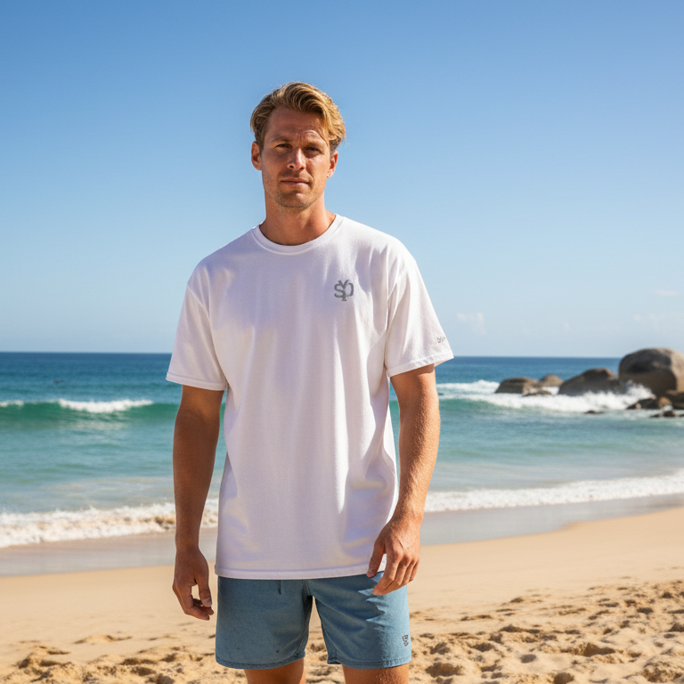 Mens SYD Embroidered Stealth Tee