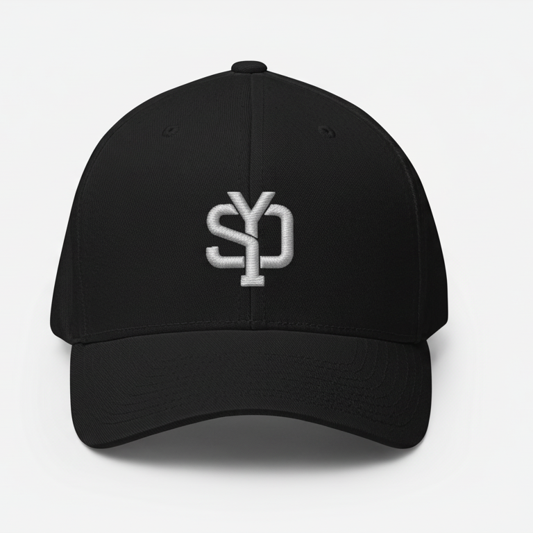 Mens SYD 3D Embroidered Closedback Hat