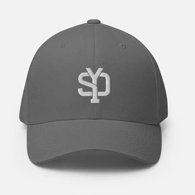 Mens SYD 3D Embroidered Closedback Hat