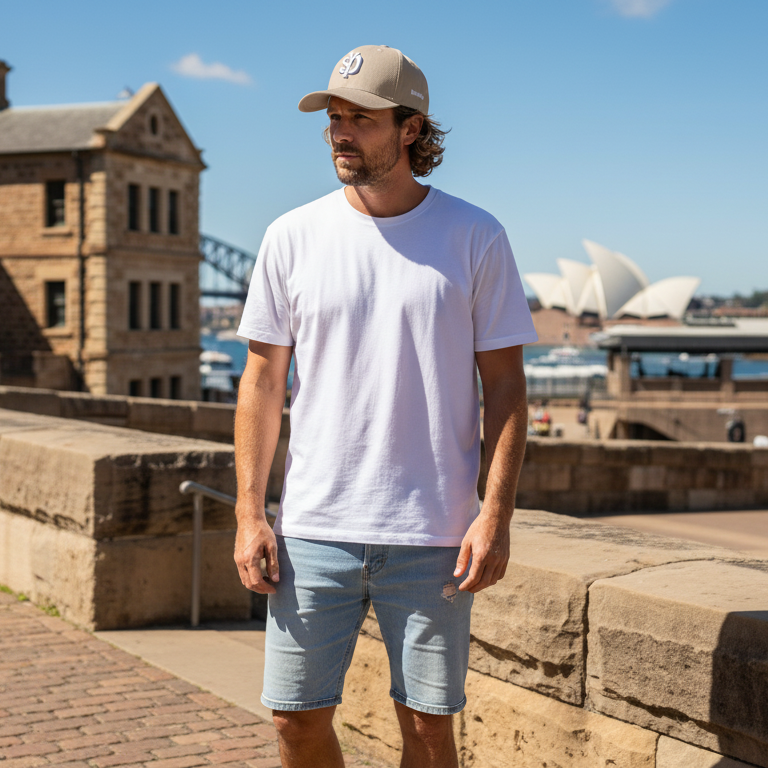 Mens SYD 3D Embroidered Closedback Hat