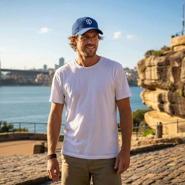 Mens SYD 3D Embroidered Closedback Hat