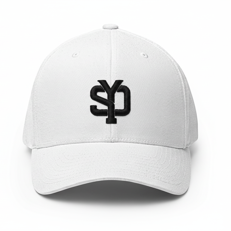 Mens SYD 3D Embroidered Closedback Hat