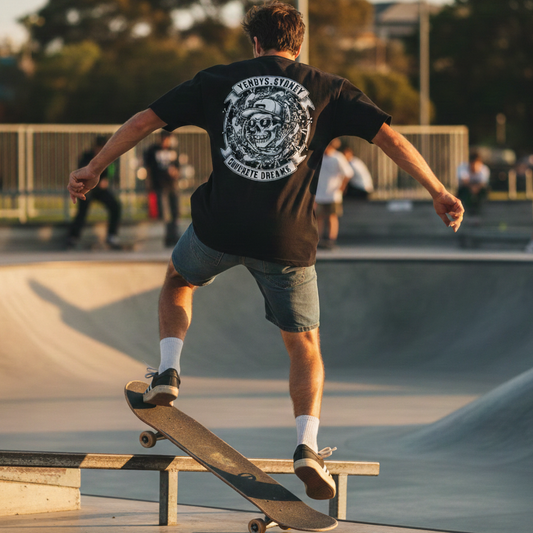 Mens Skull Skate Heavyweight Tee