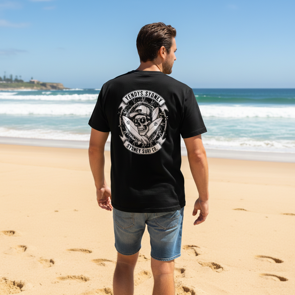 Mens Skull Surf Core Tee