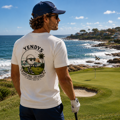 Mens yendys Text Golf Palm Tee