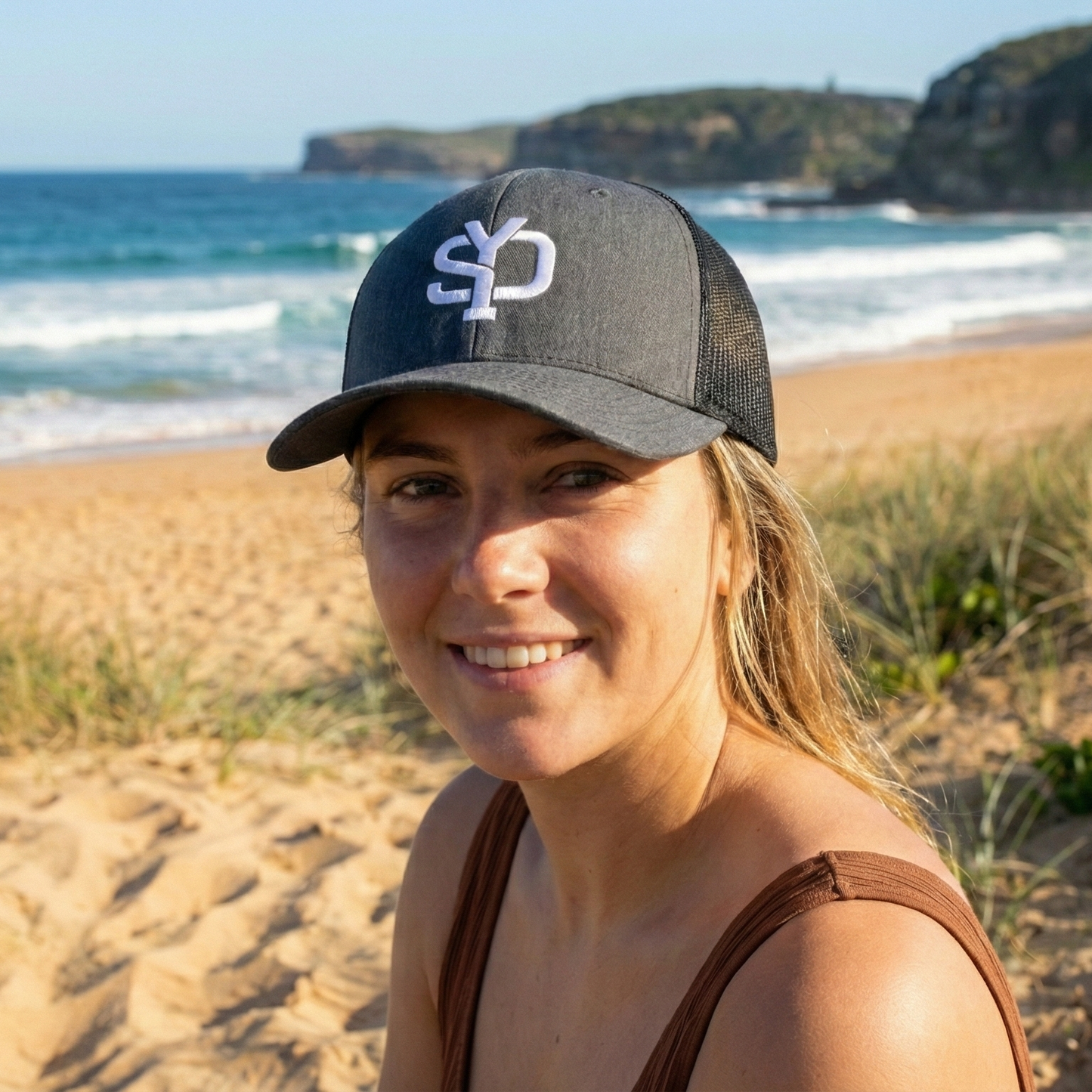 Womens 3D Embroidered Yupoong Trucker Hat