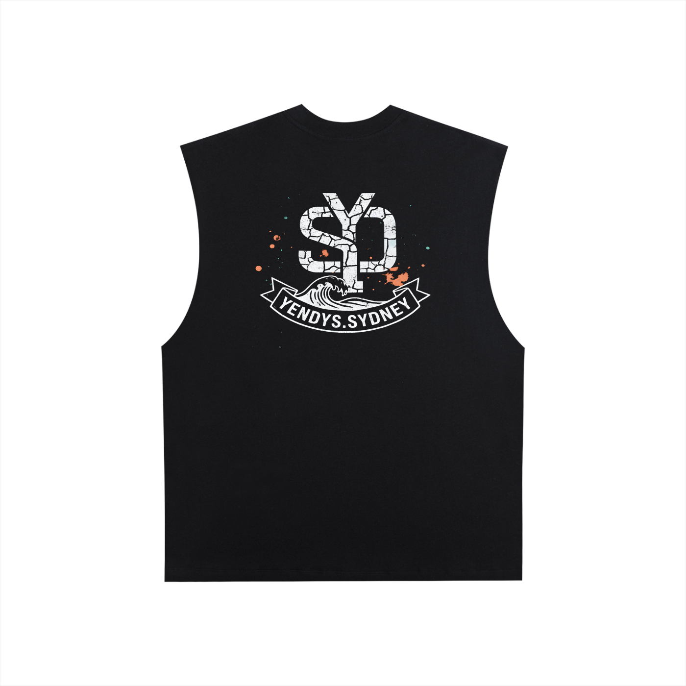 Mens Beach Raw Edge Singlet
