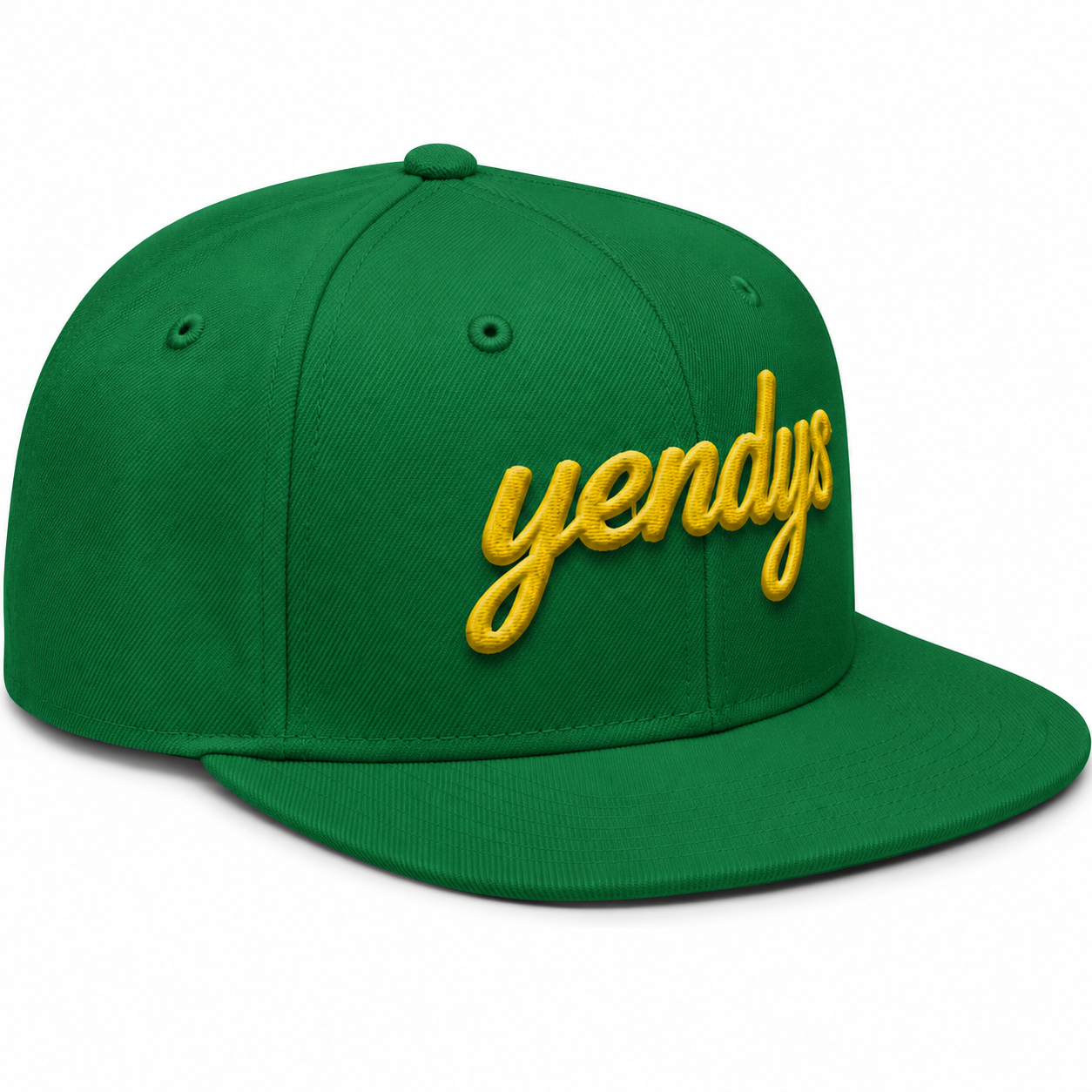 yendys 3D Embroidered Script Snapback Hat