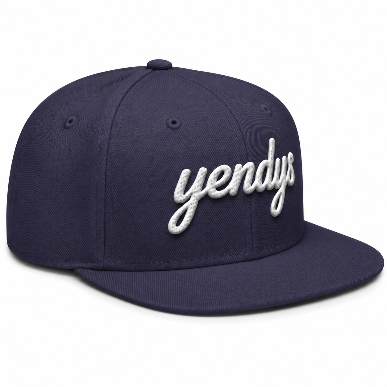 yendys 3D Embroidered Script Snapback Hat
