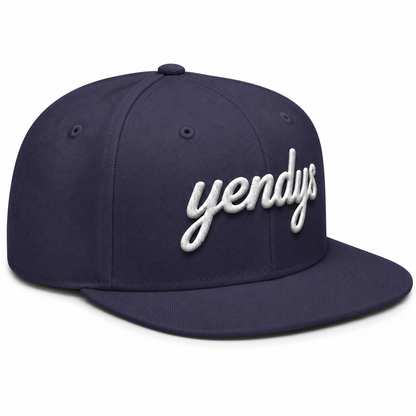 yendys 3D Embroidered Script Snapback Hat