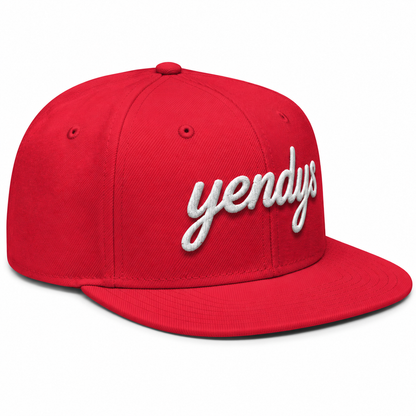 yendys 3D Embroidered Script Snapback Hat