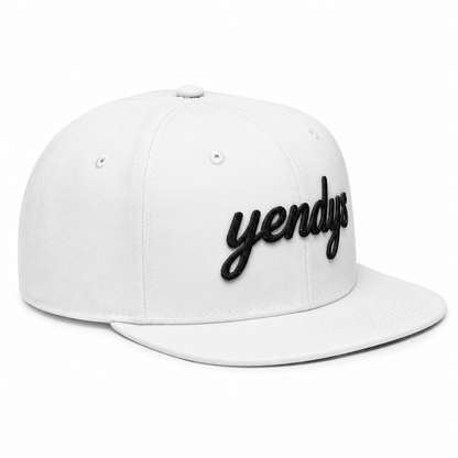 yendys 3D Embroidered Script Snapback Hat