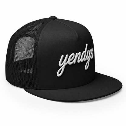 yendys 3D Embroidered Script Trucker Hat